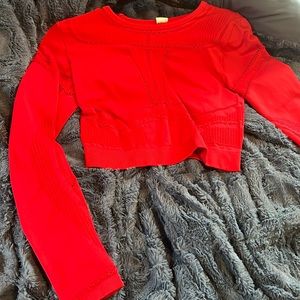 Fabletics Red Crop top with cutouts